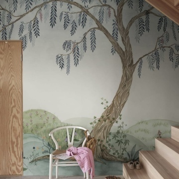 Fototapet, Dreamy Tree, Soft Green, Rebel Walls - Img 3