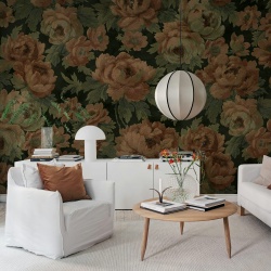 Fototapet, Eternal Blossoms, Black, Rebel Walls
