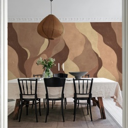 Fototapet, Flowing Forms, Burgundy, Rebel Walls