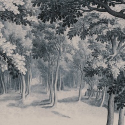 Fototapet, Forest Engraving, Blue, Rebel Walls - Img 2