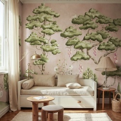 Fototapet, Forest Poem, Pink, Rebel Walls