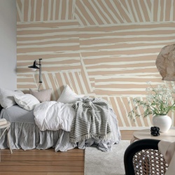 Fototapet, Geometric Lines, Beige, Rebel Walls - Img 3