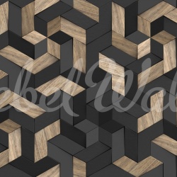 Fototapet, Geometric Wood, Rebel Walls - Img 2