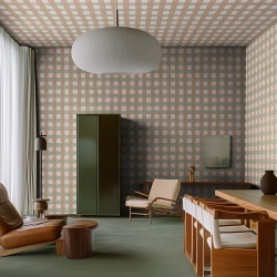 Fototapet, Gingham, Pink, Rebel Walls