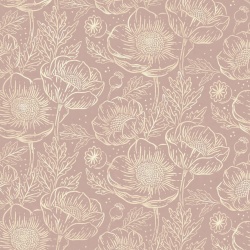 Fototapet, Golden Poppy, Dusty Pink, Rebel Walls - Img 2