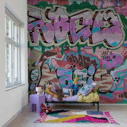 Fototapet, Graffiti, Pastel, Rebel Walls