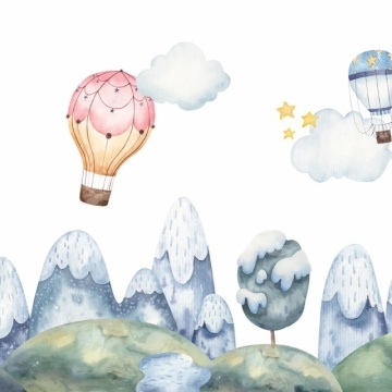Fototapet, Happy Balloons, Pastel, Rebel Walls - Img 2