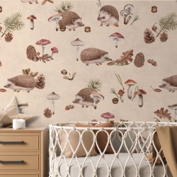 Fototapet Happy Hedgehog - Beige, Kikki Belle - Img 5
