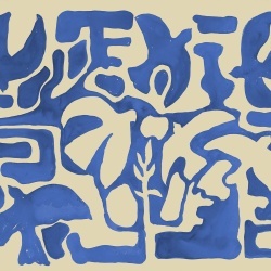 Fototapet, Harmony Forms, Blue, Rebel Walls - Img 2