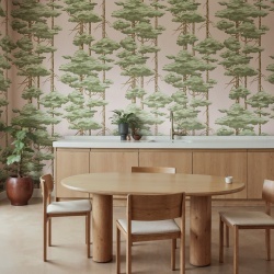 Fototapet, Highland Pines, Pink, Rebel Walls