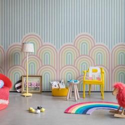 Fototapet, Hilltops, Rainbow, Rebel Walls
