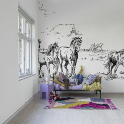 Fototapet, Horses Herd Grand, Black, Rebel Walls - Img 6