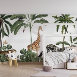 Fototapet Jungle Jive - White, Kikki Belle - Img 4
