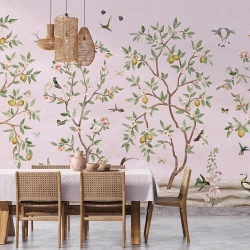 Fototapet Lemon Tree Chinoiserie - Pink, Sir Edward - Img 3