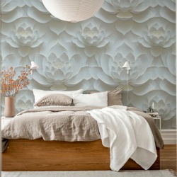 Fototapet, Lotus Dream, White, Rebel Walls - Img 3