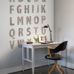 Fototapet, Map Alphabet, Rebel Walls