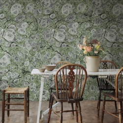 Fototapet, Marbling, Green, Rebel Walls