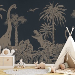 Fototapet Monochrome Dino - Blue Vintage, Kikki Belle - Img 5