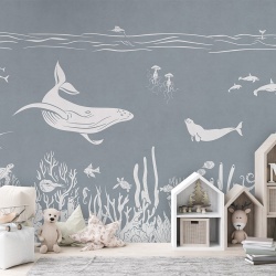 Fototapet Monochrome Sea - Blue, Kikki Belle - Img 3