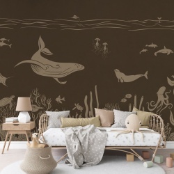 Fototapet Monochrome Sea - Brown Vintage, Kikki Belle - Img 4
