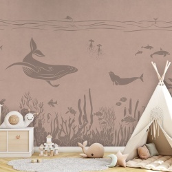 Fototapet Monochrome Sea - Pink Vintage, Kikki Belle - Img 5