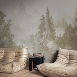 Fototapet, Mountain Horizon, Beige, Rebel Walls