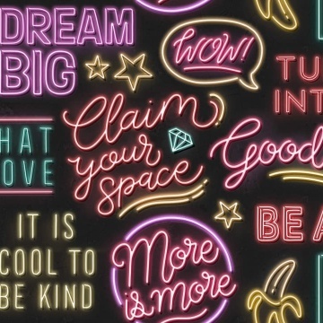 Fototapet, Neon Vibes, Black, Rebel Walls - Img 2