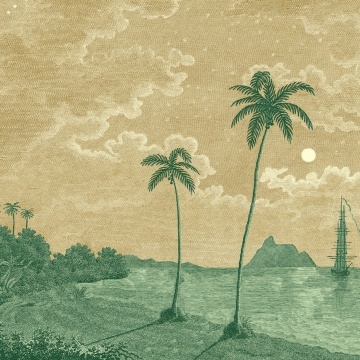 Fototapet, Palm Beach, Yellow, Rebel Walls - Img 2