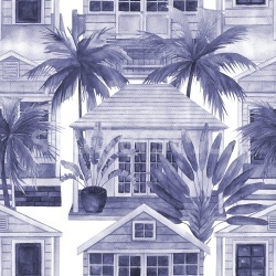 Fototapet, Palm Residence, Blue, Rebel Walls - Img 2
