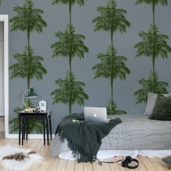 Fototapet, Palm Stripes, Green, Rebel Walls