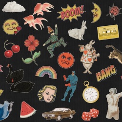 Fototapet, Patches, Black, Rebel Walls - Img 2