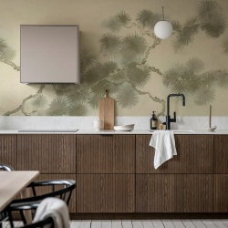 Fototapet, Pine Branch, Beige, Rebel Walls