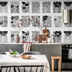 Fototapet, Playful Flora, Black & White, Rebel Walls - Img 3