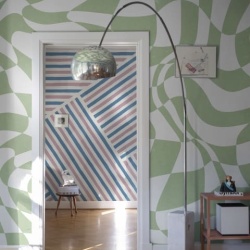 Fototapet, Psychedelic Chess, Green, Rebel Walls - Img 6