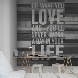 Fototapet, Quotes, Wood Wall, Rebel Walls