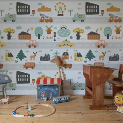 Fototapet, Roadmap, Pastel, Rebel Walls - Img 3