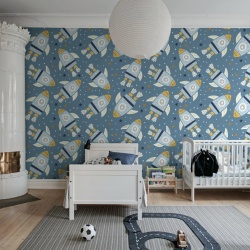 Fototapet, Rockets, Blue, Rebel Walls - Img 3