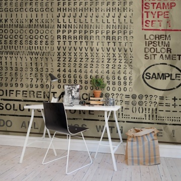 Fototapet, Rubber Stamp, wide, Rebel Walls - Img 3