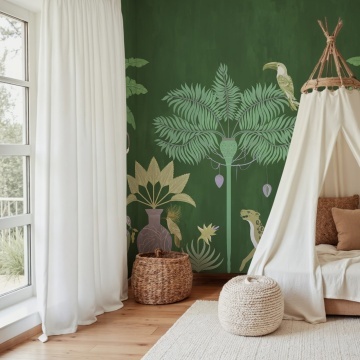 Fototapet, Savanna Chic, Green, Rebel Walls - Img 3