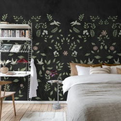 Fototapet, Serene Garden, Black, Rebel Walls - Img 3