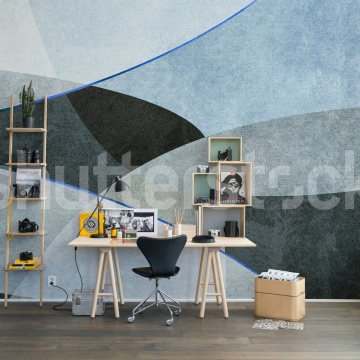 Fototapet, Shapes and Forms, Blue, Rebel Walls - Img 3