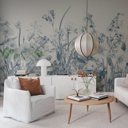 Fototapet, Soft Meadow, Blue, Rebel Walls