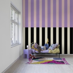 Fototapet, Stripped, Pink & Lilac, Rebel Walls - Img 6