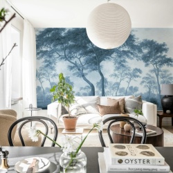 Fototapet, The Green Forest, Vintage Blue, Rebel Walls