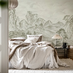 Fototapet, Timeless Pines, Gray, Rebel Walls