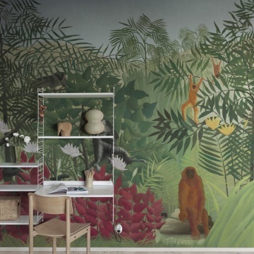 Fototapet, Tropical Forest With Monkeys by Rousseau, Rebel Walls - Img 3