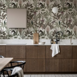 Fototapet, Tropical Monkeys, Red, Rebel Walls