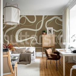 Fototapet, Twisting Lines, Nougat, Rebel Walls