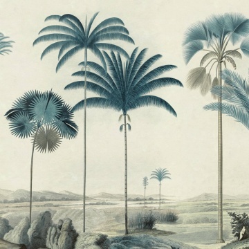 Fototapet, Vintage Palms, Blue, Rebel Walls - Img 2
