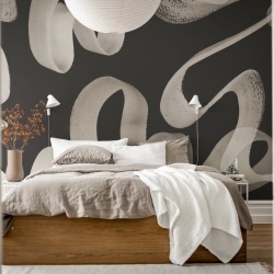 Fototapet, Waves, Black, Rebel Walls